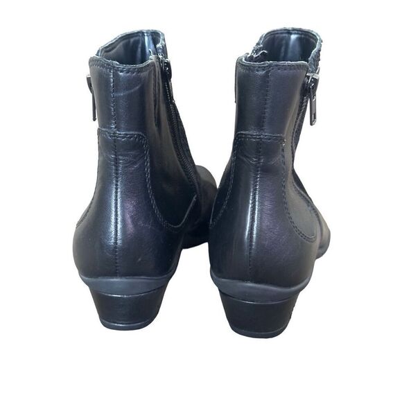 Earth Orion Black Leather Booties Size 9.5 - Picture 3 of 12